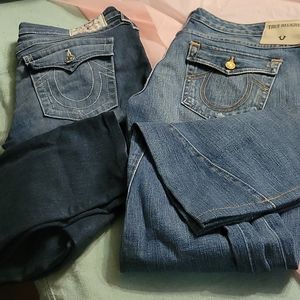 2 pair true religion jeans